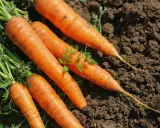 Carottes fraîchement récoltées, prêtes à être replantées. Le moment idéal pour savoir quand semer les carottes d'hiver.