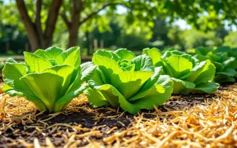 Légumes verts frais, rangées de salades prêtes à être plantées au soleil ou à l'ombre.